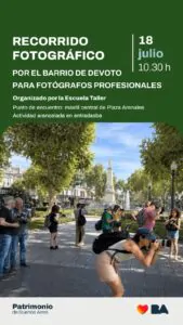 Villa Devoto será escenario de un recorrido fotográfico para profesionales en 2026