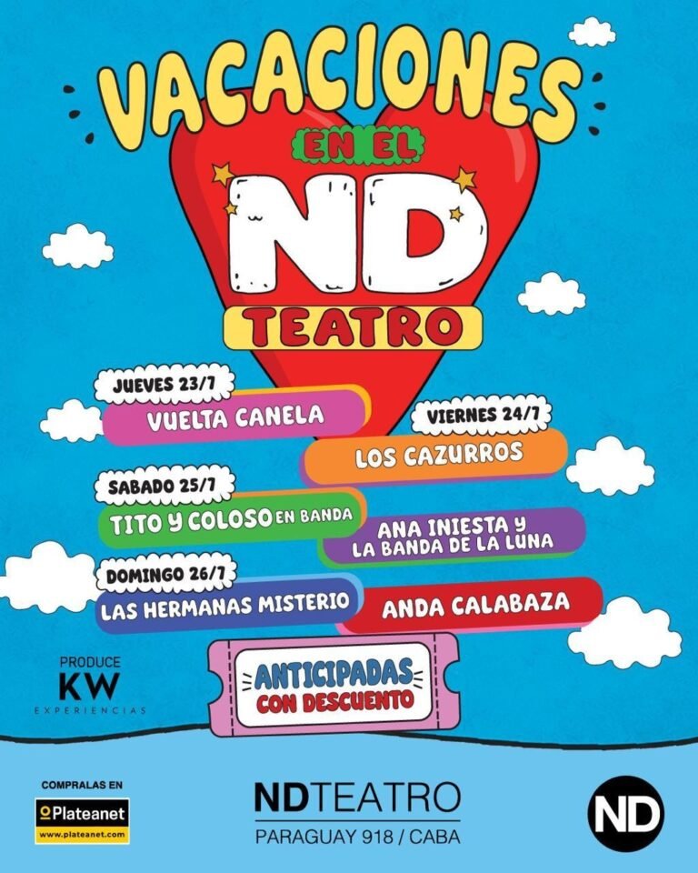 El ND Teatro presenta una programación especial para vacaciones de invierno en 2026