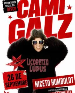 Cami Galz presenta “Licoretza Lupus” en 2026. Ocio Tickets!