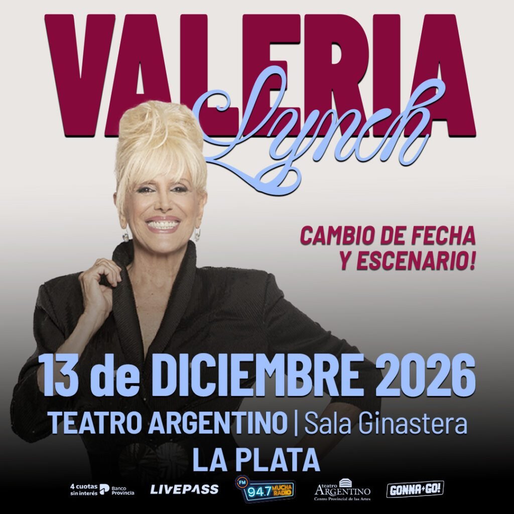 Valeria Lynch llega a La Plata en 2026. Ocio Tickets!