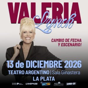 Valeria Lynch llega a La Plata en 2026. Ocio Tickets!