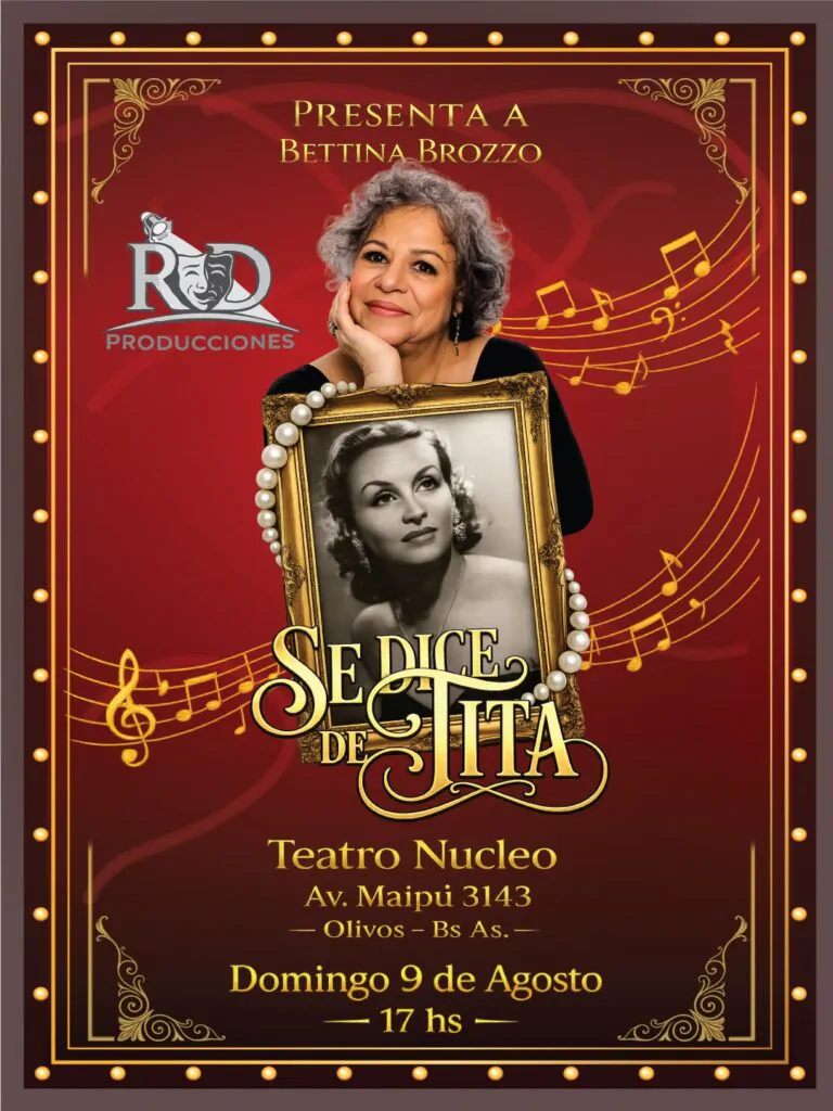 Bettina Brozzo homenajea a Tita Merello con Se dice de Tita en 2026. Ocio Tickets!
