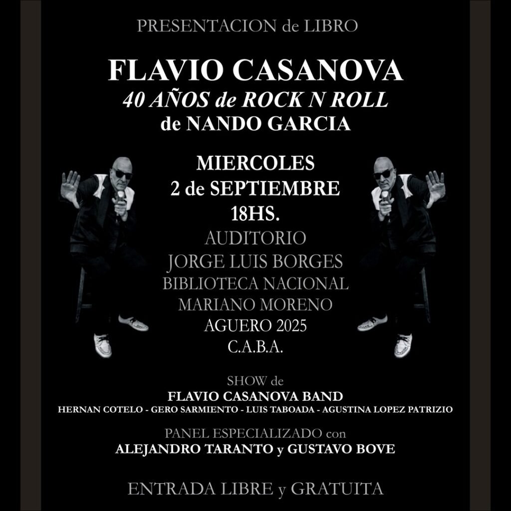 Flavio Casanova presenta su libro en 2026