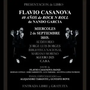 Flavio Casanova presenta su libro en 2026