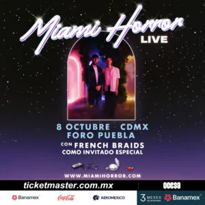 Miami Horror llevará su universo electropop a Foro Puebla este octubre del 2026. Ocio Tickets!