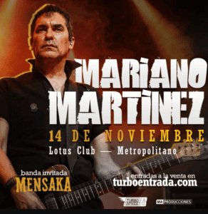 Mariano Martínez llega a Rosario en 2026. Ocio Tickets!