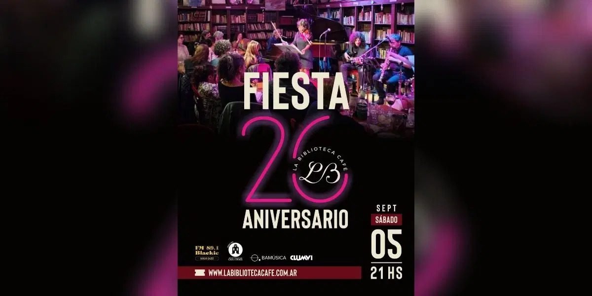 Los 26 años de la Biblioteca del Café con imperdibles shows en vivo