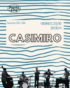 El Quinteto de Jazz Casimiro llega a Puerta 276 en 2026. Ocio Tickets!
