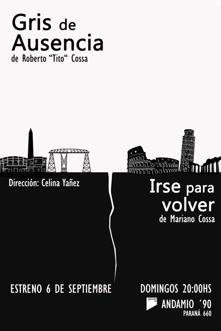 “Gris de Ausencia / irse para volver” llega al teatro Andamio ’90 en 2026. Ocio Tickets!