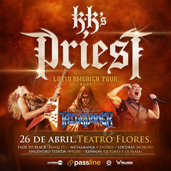 KK’s Priest llega a Buenos Aires en 2026. Ocio Tickets!