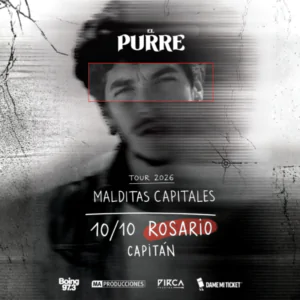 El Purre llega a Rosario con “Malditas Capitales” en 2026. Ocio Tickets!