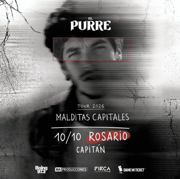 El Purre llega a Rosario con “Malditas Capitales” en 2026. Ocio Tickets!