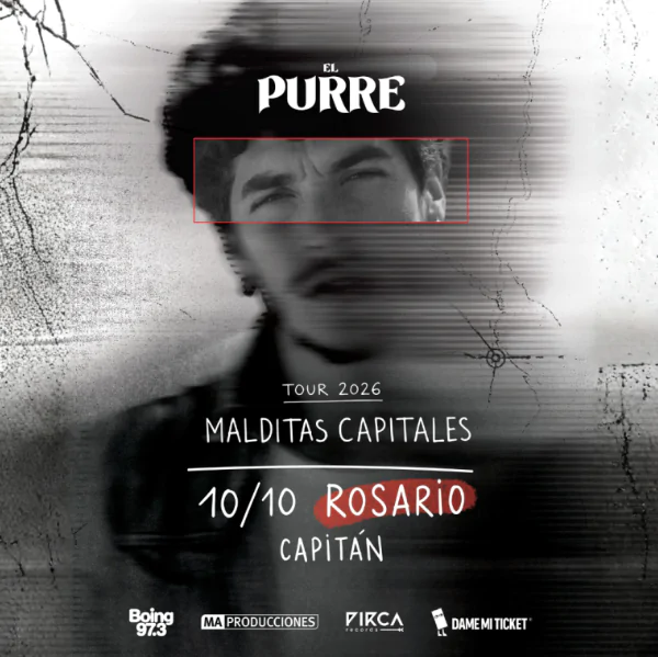 El Purre llega a Rosario con “Malditas Capitales” en 2026. Ocio Tickets!