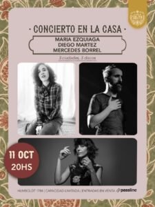 Mercedes Borrell, Diego Martez y María Ezquiaga se presentan en Palermo en 2026. Ocio Tickets!