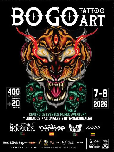 Aterriza el   Bogo Tattoo Art Conventión 2026.Acreditaciones on line!!!