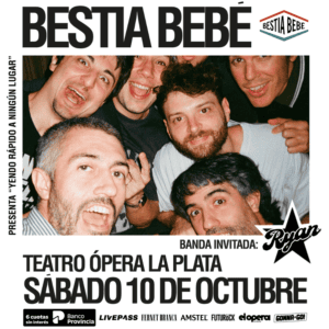 Bestia Bebé regresa a La Plata con nuevo álbum en 2026. Ocio Tickets!