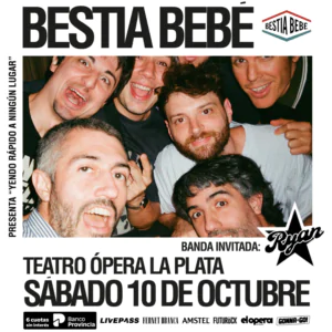Bestia Bebé regresa a La Plata con nuevo álbum en 2026. Ocio Tickets!