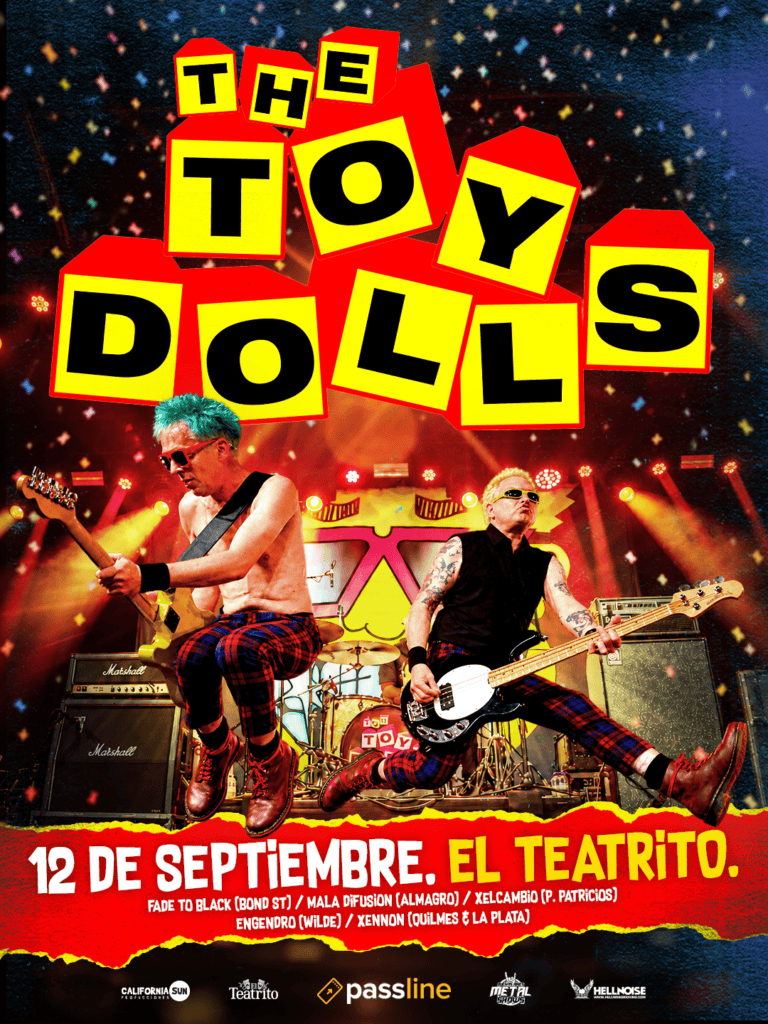The Toy Dolls vuelven a la Argentina en 2026. Ocio Tickets!