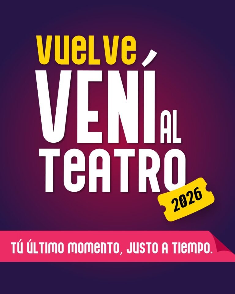 Vení al Teatro en 2026: descuentos de hasta 90% en espectáculos porteños
