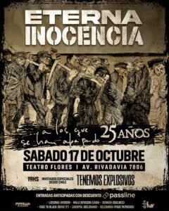 Eterna Inocencia celebra los 25 años de A los que se han apagado en 2026. Ocio Tickets!
