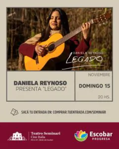 Daniela Reynoso presenta su primer álbum, Legado en 2026. Ocio Tickets!