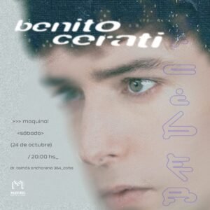 Benito Cerati anuncia un show en Buenos Aires en 2026. Ocio Tickets!
